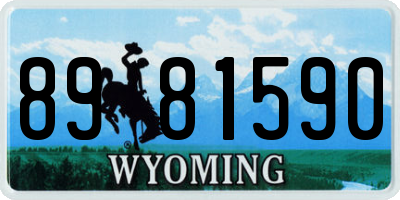 WY license plate 8981590