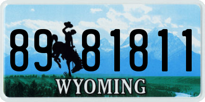 WY license plate 8981811