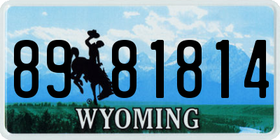 WY license plate 8981814