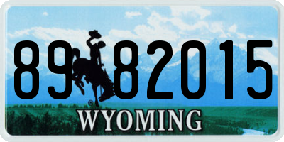 WY license plate 8982015