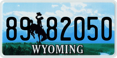 WY license plate 8982050