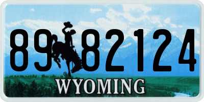 WY license plate 8982124