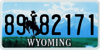 WY license plate 8982171