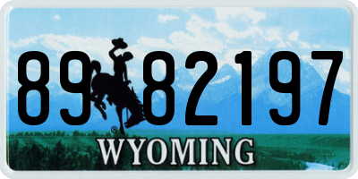 WY license plate 8982197