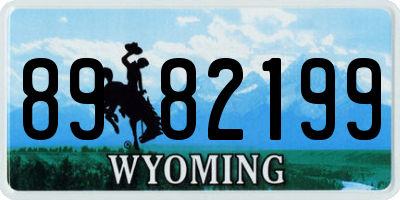 WY license plate 8982199