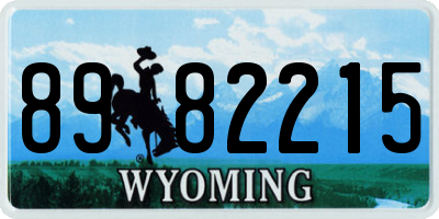 WY license plate 8982215
