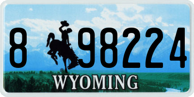 WY license plate 898224