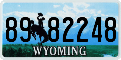 WY license plate 8982248