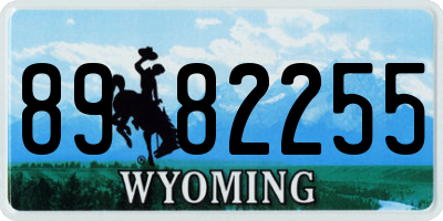 WY license plate 8982255