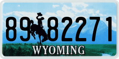 WY license plate 8982271