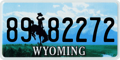 WY license plate 8982272