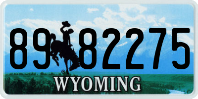WY license plate 8982275