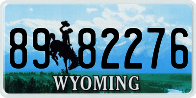 WY license plate 8982276