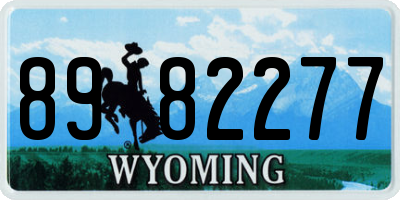 WY license plate 8982277