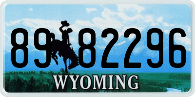WY license plate 8982296