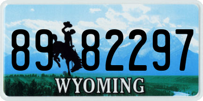 WY license plate 8982297
