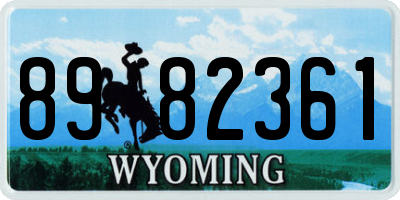 WY license plate 8982361