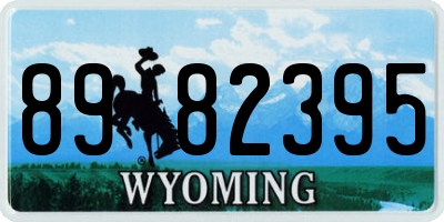 WY license plate 8982395