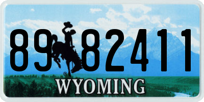 WY license plate 8982411