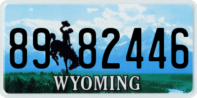 WY license plate 8982446