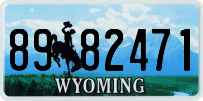 WY license plate 8982471