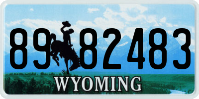 WY license plate 8982483