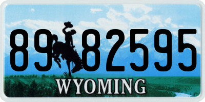 WY license plate 8982595