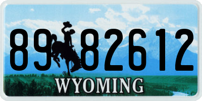 WY license plate 8982612