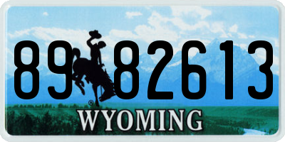 WY license plate 8982613