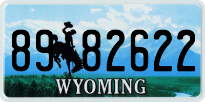 WY license plate 8982622