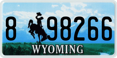 WY license plate 898266