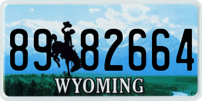 WY license plate 8982664