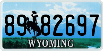 WY license plate 8982697