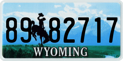 WY license plate 8982717