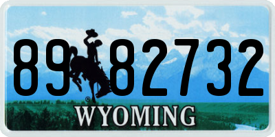 WY license plate 8982732