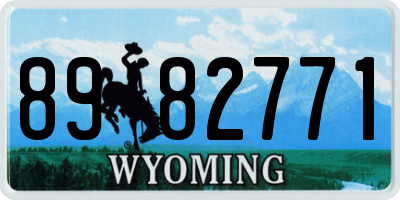 WY license plate 8982771
