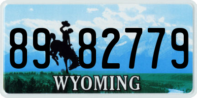 WY license plate 8982779