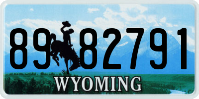 WY license plate 8982791