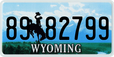 WY license plate 8982799
