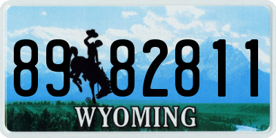 WY license plate 8982811
