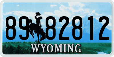 WY license plate 8982812