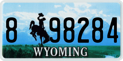 WY license plate 898284