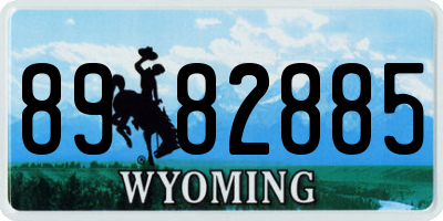 WY license plate 8982885