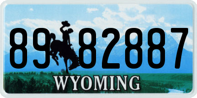 WY license plate 8982887