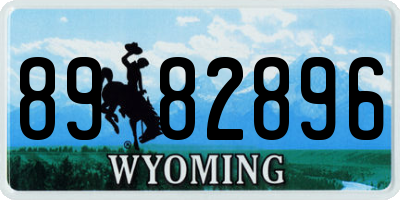WY license plate 8982896