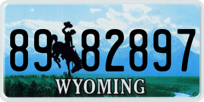 WY license plate 8982897