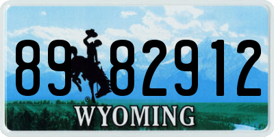 WY license plate 8982912