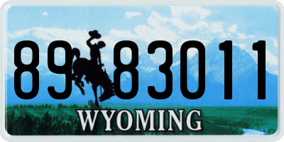 WY license plate 8983011