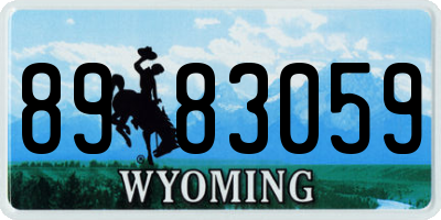 WY license plate 8983059