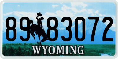 WY license plate 8983072